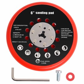 Poweka Sanding Disc 150 mm with Hook and Loop Multihole Compatible with Bosch RSM6045 Random Orbital Sander with Key (Medium Version)