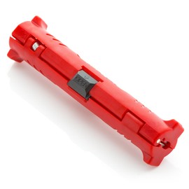 deleyCON Coaxial Cable Stripper Universal for All Satellite Cable Antenna Cable Stripping Tool Red Pack of 1