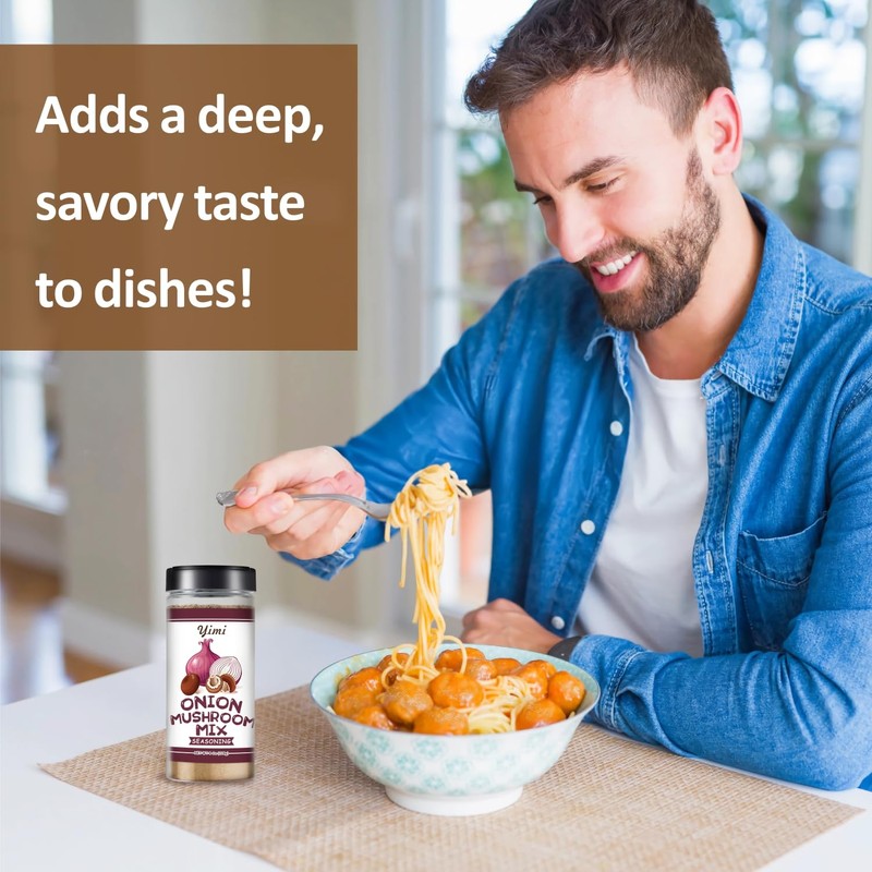 Yimi Onion and Mushroom Seasoning Mix, Umami Flavor, Finely Ground