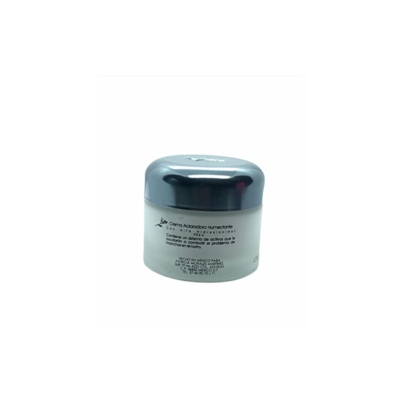 Crema Aclaradora Humectante con Alfa-hidroxiácidos para tratar manchas, paño y