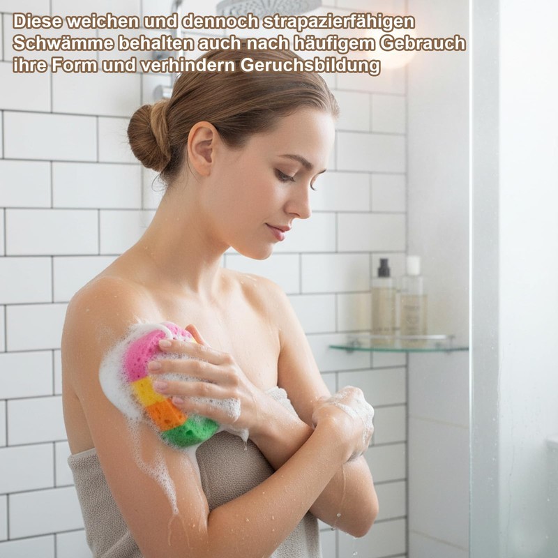 Kids Bath Sponge, 4 Pcs Bath Sponges for Men Women