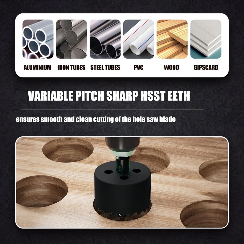6.1" 丨155mm Hole Saws with Heavy Duty Arbor HSS Bi-Metal