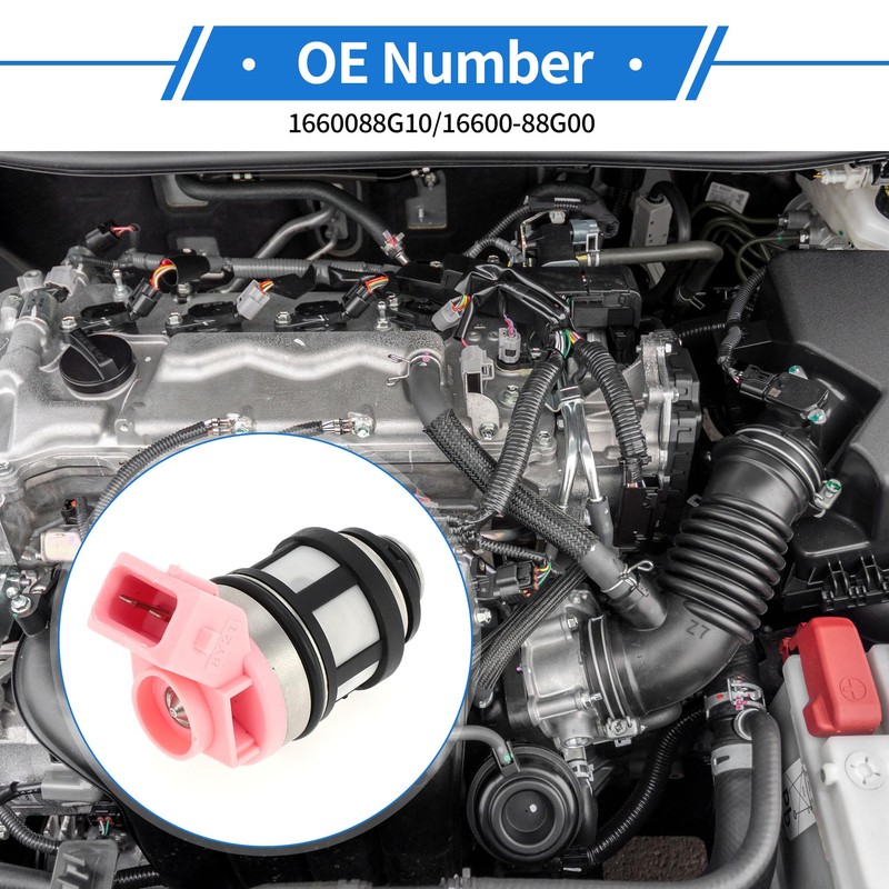 6 Pcs Fuel Injector for Nissan Pathfinder 3.0 1990-1995 No.1660088G10/16600-88G00