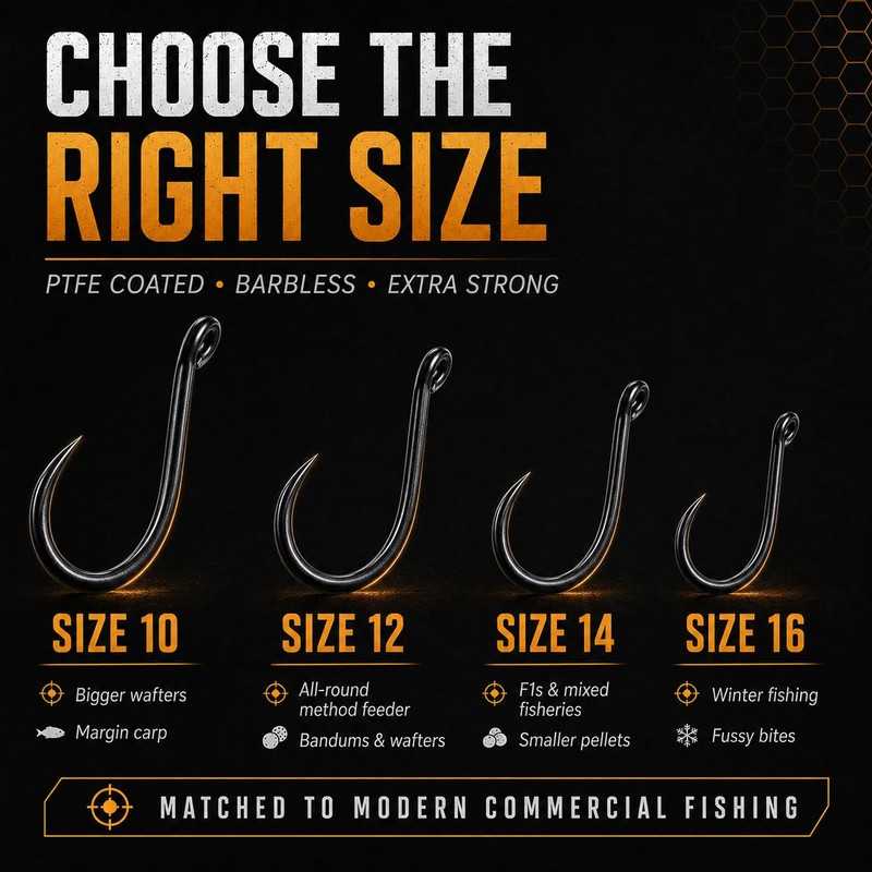 Kamasan T360 Extra Strong Eyed Barbless Circle Hooks – Method