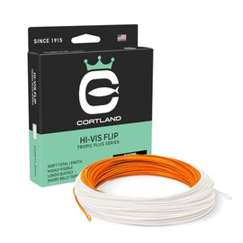 Cortland Hi-Vis Flip Saltwater Fly Line, Hi-Vis Orange/White 100ft, WF9F