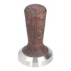 58mm Tamper Tool Black Walnut 304 Stainless Steel Portable Coffee