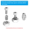 PATIKIL 2pcs M16xM12x30mm Female to Male Thread Adapter Sleeve Reducer