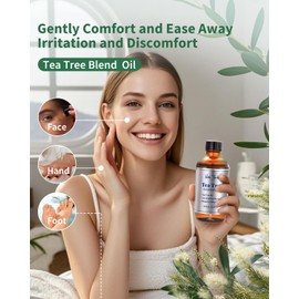 VTS Tea Tree Oil for Skin, Hair, Nails & Toenails, Natural Tea Tree Essential Oil Blend for Foot and Hand Care, 4 Fl Oz