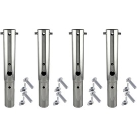 DPM Stainless Steel Universal Pool Pole Telescopic Adapter - Heavy Duty Stainless Steel Pole Adapter - Extends Pole Tip Life by 500% - Compatible with Most Standard Telescopic Pool Poles ((4 Pack))
