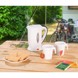 PEARL Travel Kettle: Travel Kettle with 2 Cups, 110/230 Volt, 650 Watt, 500 ml (Mini Kettle, Small Kettle, Small on the Go)