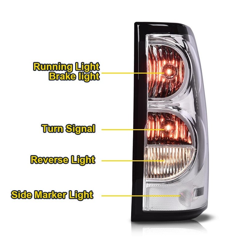 CHEDA Clear Lens Tail Lights Replacement Compatible with 2003 2004