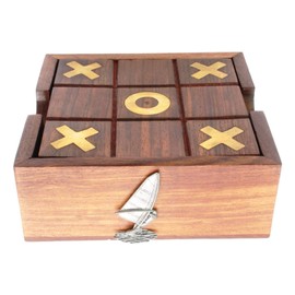 Gamekeepers Cottage gifts Wind Surfing Wooden Noughts & Crosses & Solitaire Game With FREE ENGRAVING 395