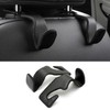 LivTee Headrest Hook for Car, Back Seat Organizer Black Leather