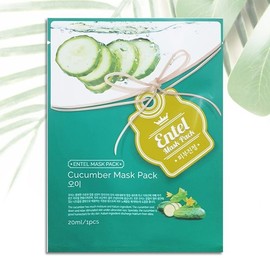 Entel Cucumber Mask Pack x 10 Pack Moisture Pack Sheet Pack Skin Soothing / 엔텔 오이 마스크팩x10팩 수분팩 시트팩 피부진정