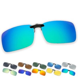 Penguinfly Men's Polarized Clip-on Sunglasses, Women's, Polarized Sunglasses, For Driving, Fishing, Clip-on Sunglasses, Hard Case Included, blue green