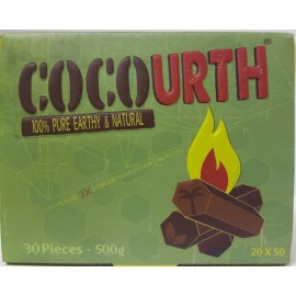 CocoUrth 90Pcs Natural Coconut Hookah Charcoal Coal (HEXAGONS) 1.5kg