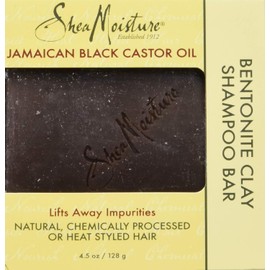Shea Moisture Jamaican Black Castor Oil Bentonite Clay Shampoo Bar for Unisex, 4.5 Ounce