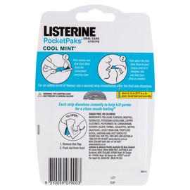 Listerine Pocketpaks Oral Care Strips Cool Mint Value Pack 72