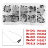 Walfront 200 Pcs 10 Values Diodes Electronic Components Rectifier Diodes