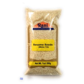 Rani Sesame Seeds Whole White, Hulled (Till) 7oz (200gm) ~ All Natural | Gluten Friendly | NON-GMO | Vegan | Indian Origin