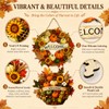 2-Piece Fall Door Decor Set, Welcome Wreath and Harvest Basket
