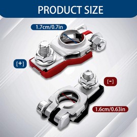 Tecledsn 2PCS Battery Terminals for Nissan, Battery Terminal Connectors, Positive and Negative Top Post Batteries Connectors with Plastic Bottoms, 243407F000 243407F001 Car Battery Terminal Fit Cars