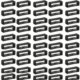Nwsrayu 50pcs 18mm Rubber Replacement Watch Band Strap Loops Silicone Watch Band Holder Watch Strap Keeper Smartwatch Band Retainer Loop Watch Fastener Rings (18)