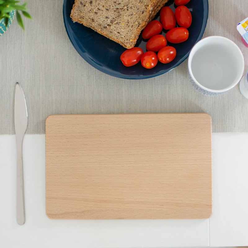 LAUBLUST Breakfast Board Made of Beech Wood Natural Approx. 24