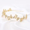 Ammei Headpiece Crystal Headband Bridal Tiara Flower Shape Women's Headpiece