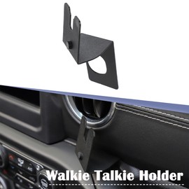 JUNLELI Mount Bracket for Jeep Wrangler JL 2018 2019 Gladiator JT 2020 2021 2022 2023 Walkie Talkie Holder Stand Iron Black Car Interior Accessories