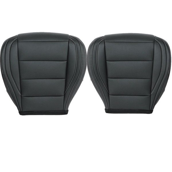 AOUTTUOA Driver & Passenger Side Bottom Perforated Leather Seat Cover