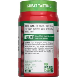 Nature's Truth Apple Cider Vinegar Gummies | 600 mg | 75 Gummies | Apple Flavor | Vegan, Non-GMO, Gluten Free Supplement