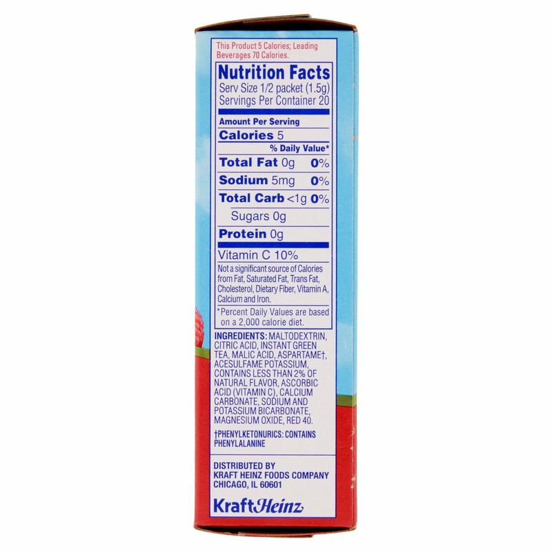 Crystal Light On The Go Raspberry Green Tea, 10-Packet Box