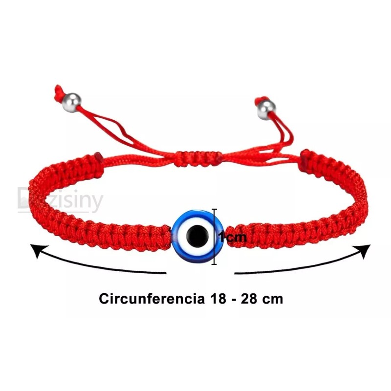 Dazisiny Pulseras Para Parejas Ajustables Mujer Con Ojo Turco 2pzs