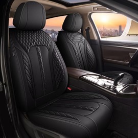 AOMSAZTO Car Seat Cover Fit for Subaru Outback 2010-2025 2026 Leather Vehicle Cushions Cover Seat Protector Automotive Full Set 5 Seat Covers Waterproof Compatible Airbag Black