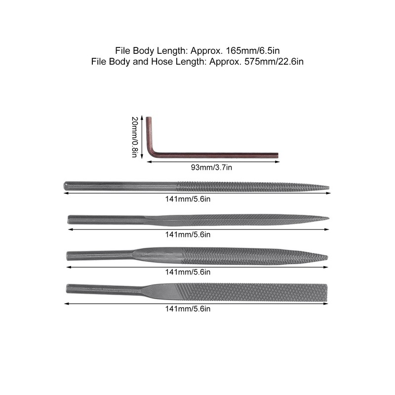 Pneumatic Reciprocating File 5mm Stroke 4000rpm Alloy Steel Air Body