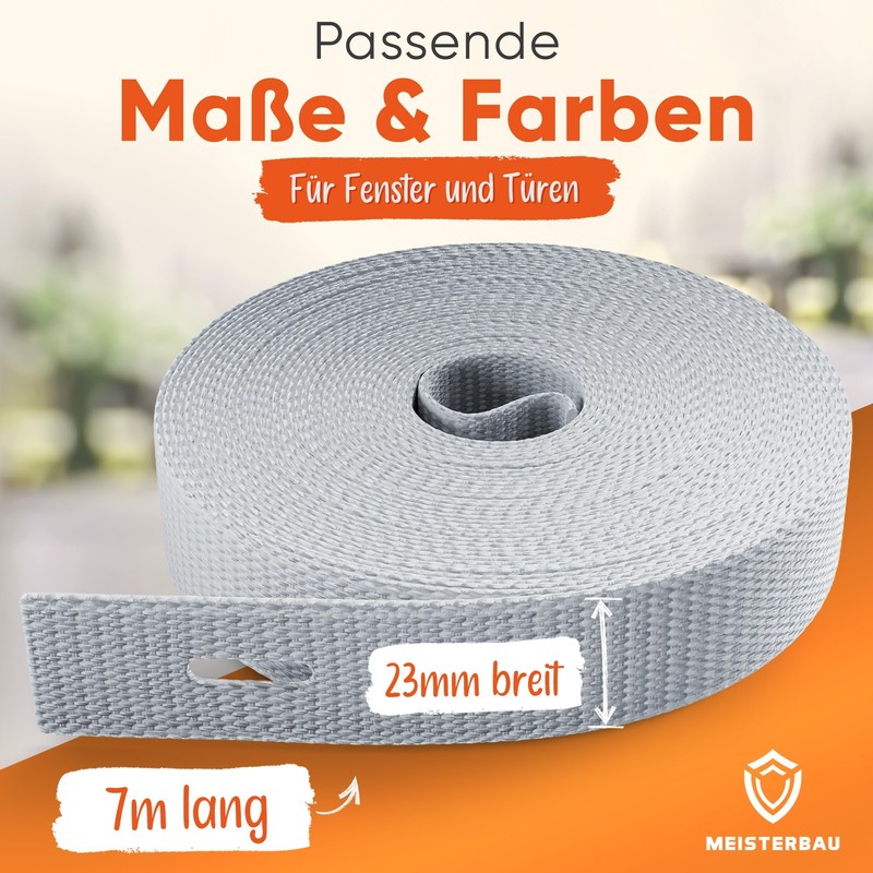 MEISTERBAU - 7 m Roller Shutter Belt 23 mm [Made
