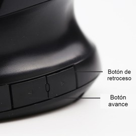 VMINGO Mouse Vertical Ergonomico Raton Gamer Alambrico Silencioso dpi (Negro Y Rojo (5 Botones))