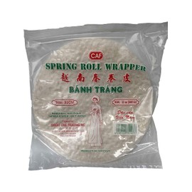CAF Premium Spring Roll Wrapper 12 oz, Large Rice Paper, Big Rice Paper Wrapper (Round 31cm) Banh Trang