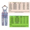 Yao 3-14Years Girls Jumpsuit&Rompers Bib Overalls Adjustable Distressed Denim Jeans(Basic,4-5y)