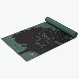 Gaiam - Tapete de yoga con estampado, antideslizante para ejercicio y fitness para todo tipo de yoga, pilates y ejercicios en el suelo                
