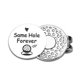 Valentines Gifts for Him Her Boyfriend Girlfriend 11th Anniversary Steel Gift for Couple Husband Gift from Wife Golf Ball Marker Hat Clip Christmas Stocking Stuffers for Women Men White Elephant