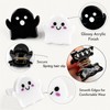 Halloween Ghost Mini Hair Clips 8Pcs Black White Spooky Clips