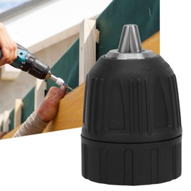 0.8-10mm Keyless Drill Chuck Adapter 3/8-24UNF Mount Thread Impact Chuck Converter Quick Release Conversion Tool with 1/4 Inch Hex Shank