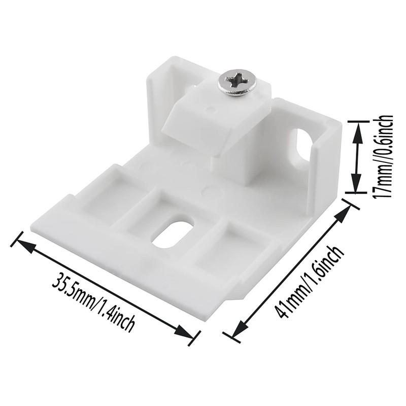 ZZLZX 4PCS Pleated and Cellular Shades Headrail Support Bracket Clip