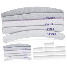 Healvian 20pcs Nail Buffer Blocks Professional Manicure Tools for Nail Art Various Shapes for Polishing Sanding Portable Sponge Files for Travel Use