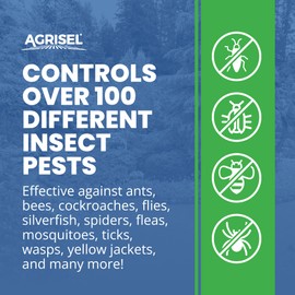 Agrisel Zone Plus Insect & Pest Control, Broad Spectrum, for Indoor & Outdoor, Effective Against 100 Pests, Eco-Friendly, 3-Pack of Disposable is Included with Purchase, 16 Ounce