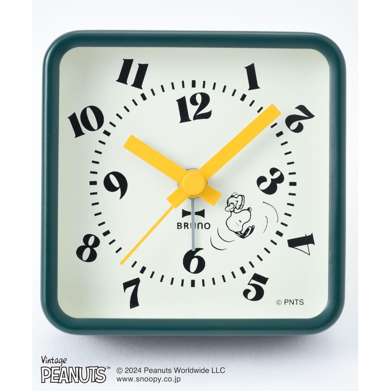 BRUNO PEANUTS BCA031-DR Comic Alarm Clock, Green Type, Other, No