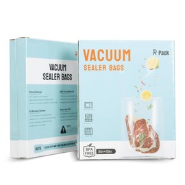 R-PACK Vacuum Sealer Bags 100pcs, 8" x 12" Commercial Grade PreCut Bag, BPA Free and Heavy Duty