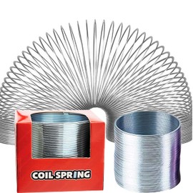 Silver Metal Coil Spring, Goody Bag Fillers, Party Favor for Kids, Variety of 2.4" (60mm) Individually Boxed (Single)